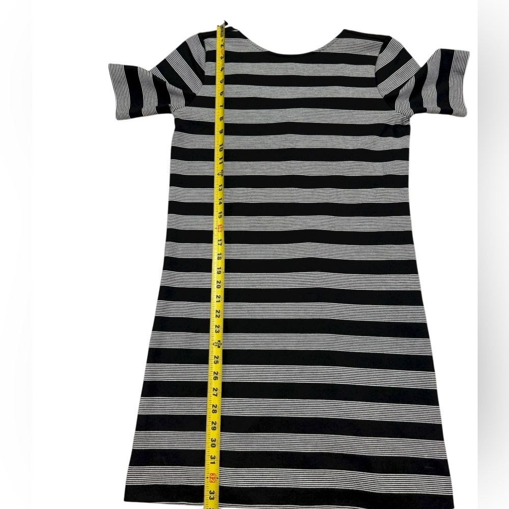 GAP Womens Black White Striped T Shirt Dress XS Short Sleeve Casual - Picture 8 of 9